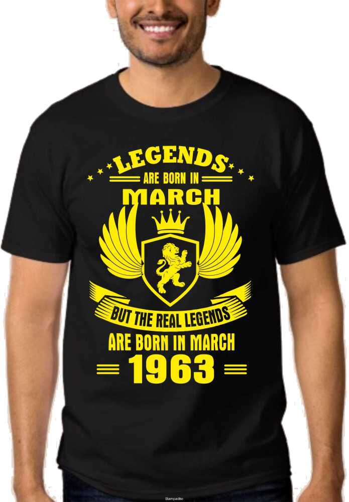 Novelty Legends Are Born in March T-Shirt