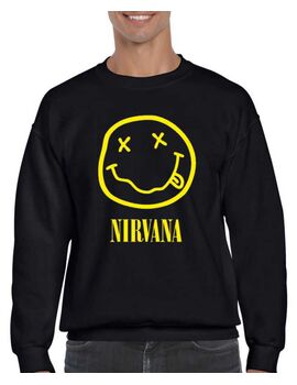 Μπλούζα Φούτερ με στάμπα Nirvana Smiley Face