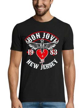 Rock t-shirt με στάμπα Bon Jovi New Jersey 1983 Tour