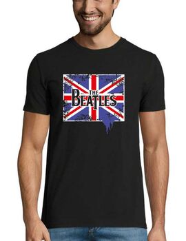 Rock t-shirt με στάμπα The Beatles British Flag