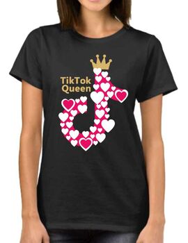 Μπλουζάκι με στάμπα Tik Tok Queen