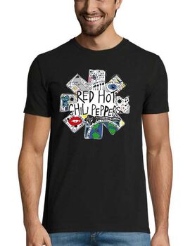 Rock t-shirt με στάμπα Red Hot Chili Peppers New Design