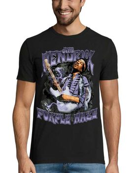 Rock t-shirt με στάμπα Jimi Hendrix Purple Haze