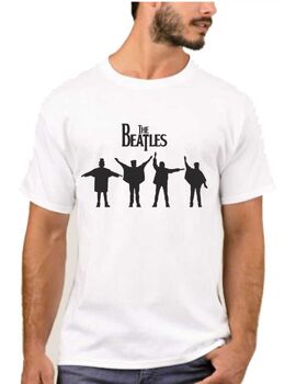 Rock t-shirt με στάμπα The beatles