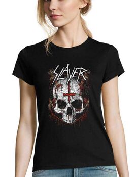 Γυναικείο Rock μπλουζάκι με στάμπα Slayer Ritual Skull