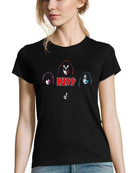 Γυναικείο Rock μπλουζάκι με στάμπα Kiss The Band