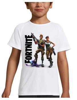 Παιδικό μπλουζάκι με στάμπα με στάμπα Fortnite Game Battle Royale