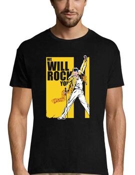 Rock t-shirt με στάμπα We Will Rock You Queen Freddie Mercury
