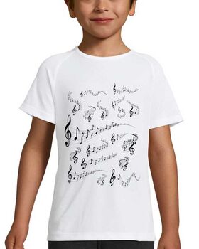Μπλουζάκι με στάμπα Abstract musical symbols and stave