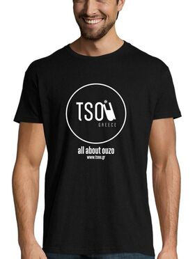 "Τα πάντα για το ούζο" / "All about ouzo" T-shirt (by tsou.gr)