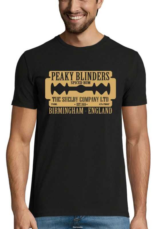ΜΠΛΟΥΖΕΣ ΜΕ ΣΤΑΜΠΕΣ Movies Games And Tv Μπλούζα με στάμπα Peaky Blinders Spiced Rum T Shirt 