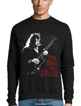 Μπλούζα Φούτερ Sweatshirt Rock με στάμπα ACDC Let There Be Rock