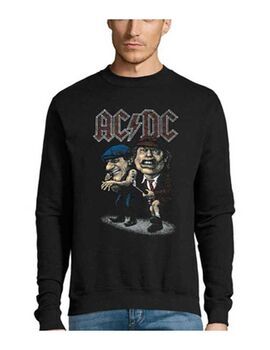 Μπλούζα Φούτερ Sweatshirt Rock με στάμπα AC DC Cartoon Angus Young Brian Johnson