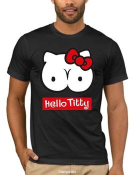 Αστεία T-shirts με στάμπα Hello Titty