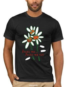 Αστεία T-shirts Loves me loves me not 6912