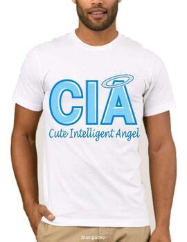 Αστεία T-shirts CIA Cute Intellligent Angel