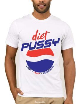 Αστεία T-shirts με στάμπα Diet Pussy