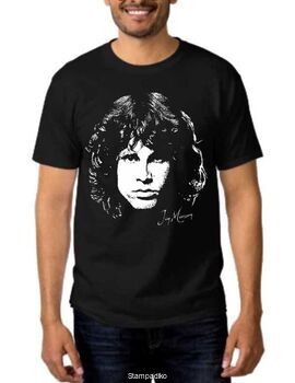 Rock t-shirt με στάμπα Jim Morrison Day destroys the night, night divides the day