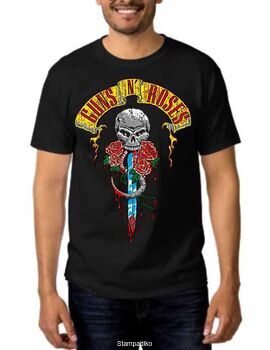 Rock t-shirt με στάμπα Guns N' Roses Skull Dagger