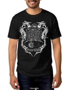 Rock t-shirt Black με στάμπα AC/DC Hells Bells