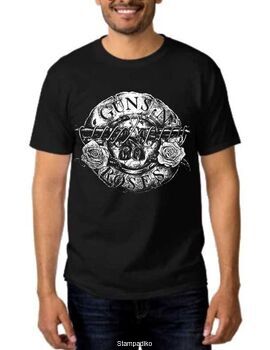 Rock t-shirt Black με στάμπα Guns N' Roses