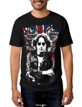 Rock t-shirt Black John Lennon The beatles