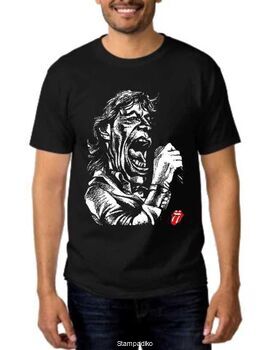 Rock Black t-shirt Rolling Stones Mick Jagger