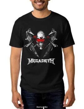 Rock t-shirt Black Megadeth Blood Of Heroes