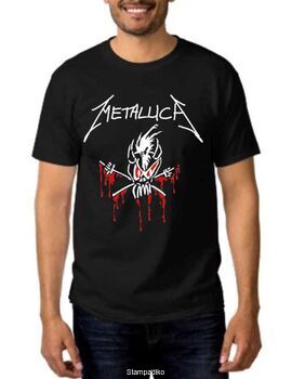 Heavy Metal Black t-shirt Metallica Scary Guy