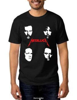 Heavy Metal Black t-shirt Metallica Faces Band