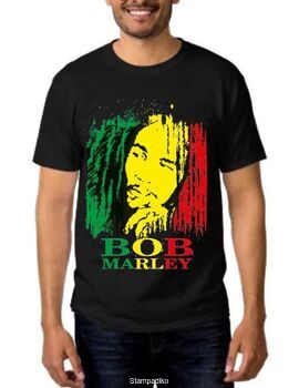 Rock t-shirt με στάμπα Bob Marley One Love