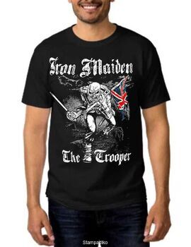 Heavy metal t-shirt με στάμπα Iron Maiden The Trooper
