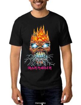 Heavy metal t-shirt με στάμπα Iron Maiden Eddie