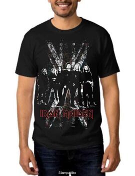 Heavy metal t-shirt με στάμπα Iron Maiden The Band