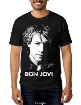 Rock t-shirt με στάμπα Bon Jovi