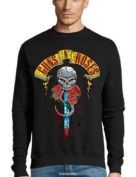 Μπλούζα Φούτερ Sweatshirt με στάμπα Guns N' Roses Skull Dagger
