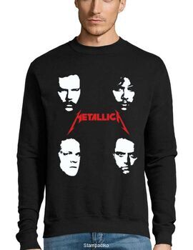 Μπλούζα Φούτερ με στάμπα Metallica faces band