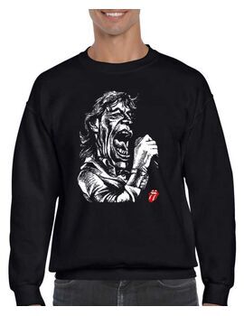 Μπλούζα Φούτερ με στάμπα Rolling Stones Mick Jagger