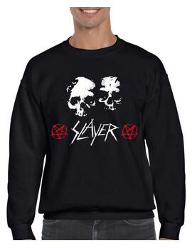 Μπλούζα Φούτερ με στάμπα Slayer White Skulls