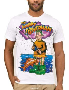 Αστεία T-shirts The happy fisherman