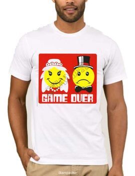 Αστεία T-shirts bachelor Game Over