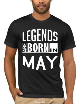 Μπλουζάκι,φούτερ κουκούλα & φούτερ χωρίς κουκούλα με στάμπα Legends are born May