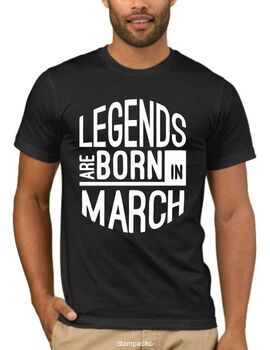 Μπλουζάκι,φούτερ κουκούλα & φούτερ χωρίς κουκούλα με στάμπα Legends are born March
