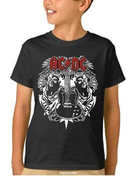 Παιδικό μπλουζάκι με στάμπα συγκροτήματος ACDC Angus Young Guitar