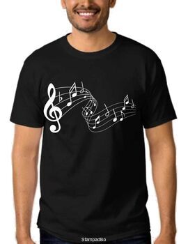 Μπλουζάκι,φούτερ κουκούλα & φούτερ χωρίς κουκούλα με στάμπα πεντάγραμμο notes