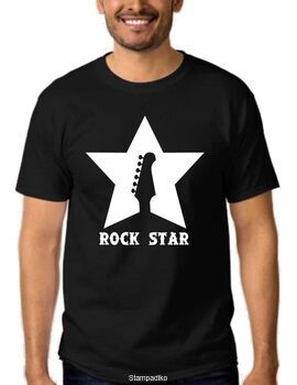 Μπλουζάκι,φούτερ κουκούλα & φούτερ χωρίς κουκούλα με στάμπα guitar Rock Star