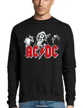 Μπλούζα Φούτερ με στάμπα AC/DC Back In Black
