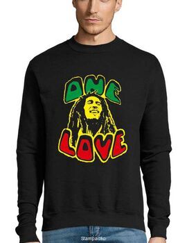 Μπλούζα Φούτερ με στάμπα Bob Marley One Love