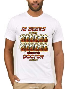 Αστεία T-shirts 12 beers a day keeps the doctor away
