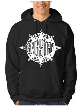 Μπλούζα φούτερ με κουκούλα με στάμπα Hip Hop Gang Starr